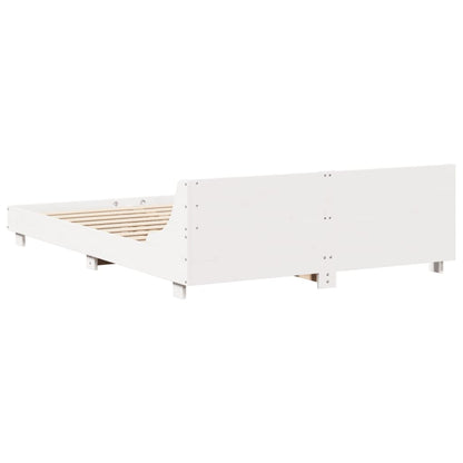 Letto senza Materasso Bianco 120x200 cm Legno Massello di Pino | homemem39
