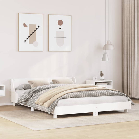 Letto senza Materasso Bianco 120x200 cm Legno Massello di Pino | homemem39