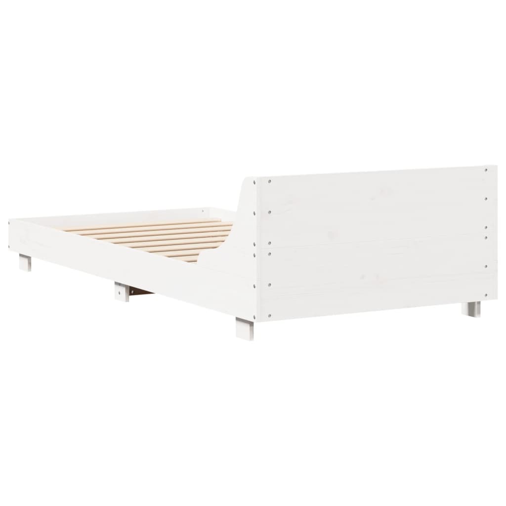Giroletto senza Materasso Bianco 100x200 cm Legno Massello Pino | homemem39