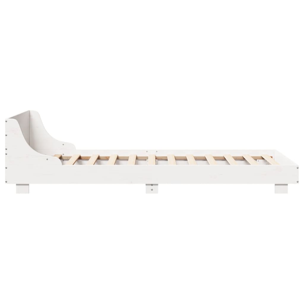 Letto senza Materasso Bianco 90x200 cm Legno Massello di Pino - homemem39