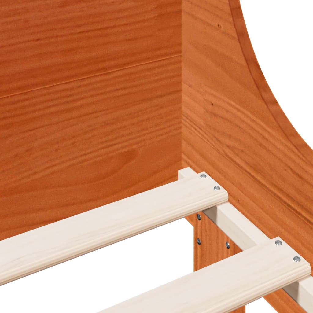 Letto senza Materasso Marrone Cera 90x200 cm Legno di Pino | homemem39