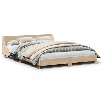Letto senza Materasso 140x190 cm in Legno Massello di Pino | homemem39