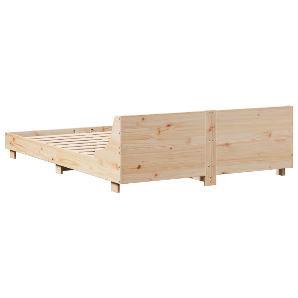 Letto senza Materasso 120x190 cm in Legno Massello di Pino | homemem39