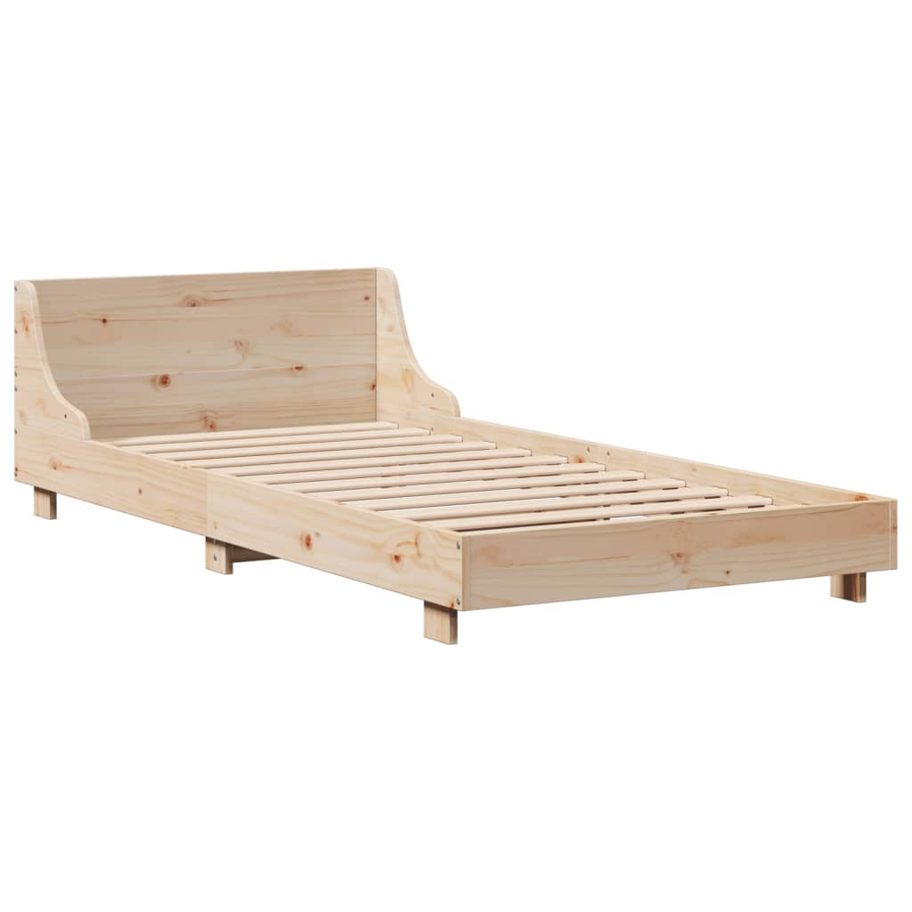 Letto senza Materasso 90x190 cm in Legno Massello di Pino | homemem39