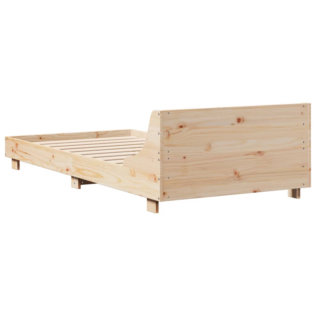 Letto senza Materasso 90x190 cm in Legno Massello di Pino | homemem39