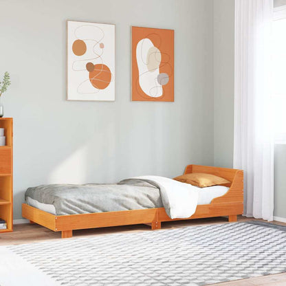 Letto senza Materasso Marrone Cera 90x190 cm in Legno di Pino | homemem39