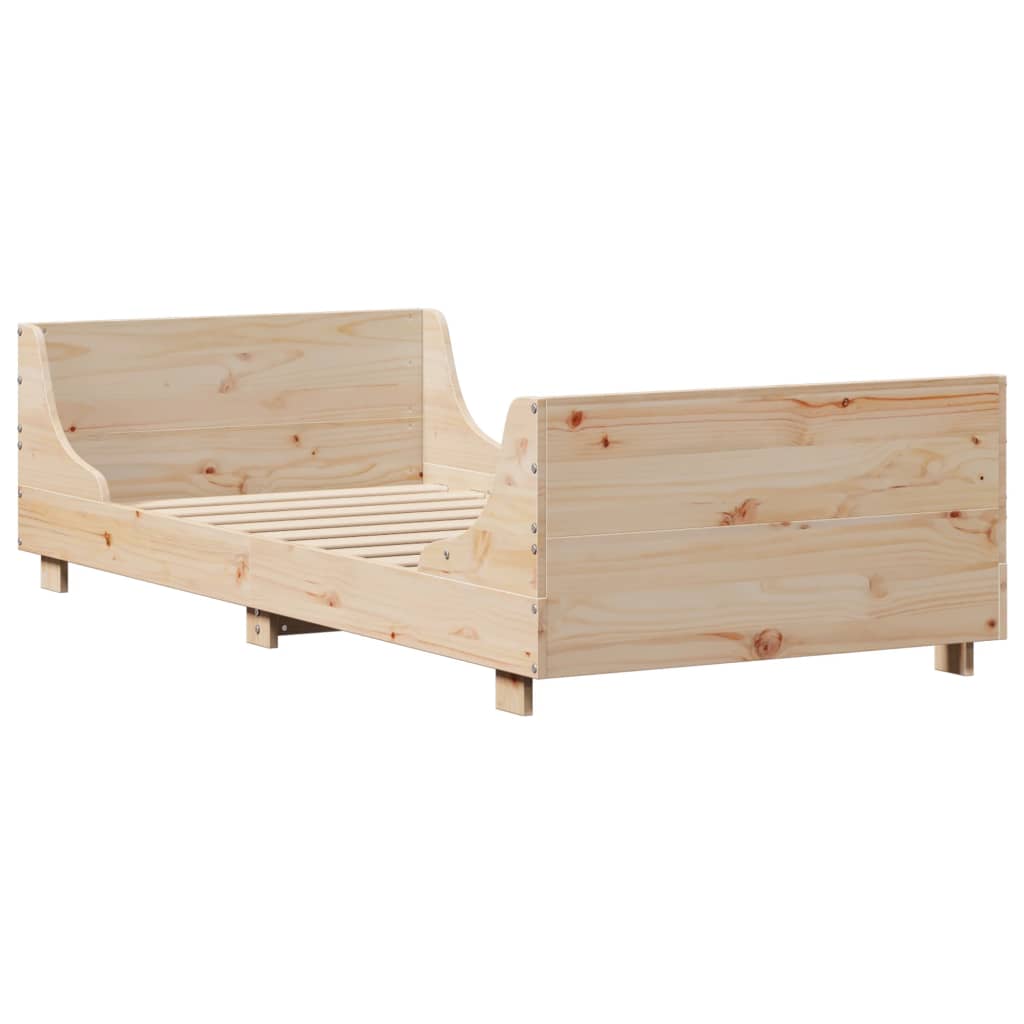 Letto senza Materasso 90x200 cm in Legno Massello di Pino | homemem39