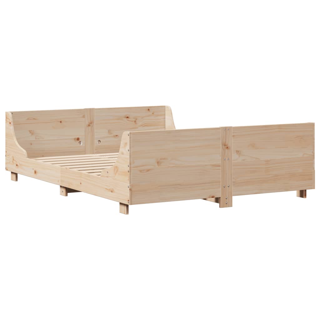 Letto senza Materasso 120x190 cm in Legno Massello di Pino | homemem39