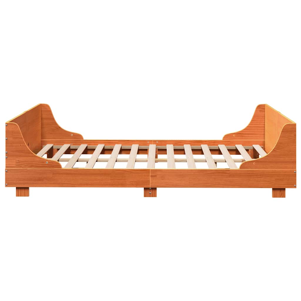 Letto senza Materasso Marrone Cera 120x190 cm in Legno di Pino | homemem39