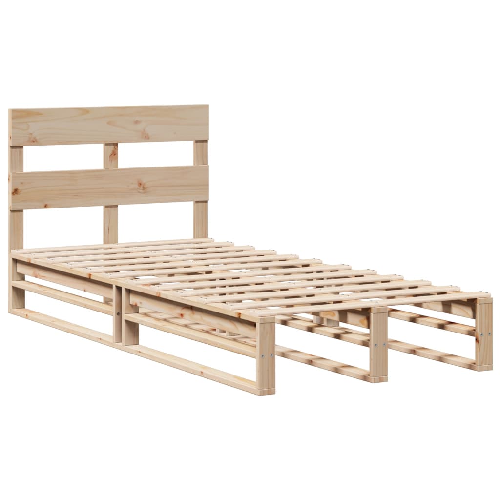 Letto senza Materasso 90x200 cm in Legno Massello di Pino - homemem39