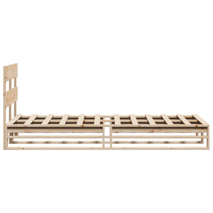 Letto senza Materasso 90x200 cm in Legno Massello di Pino - homemem39