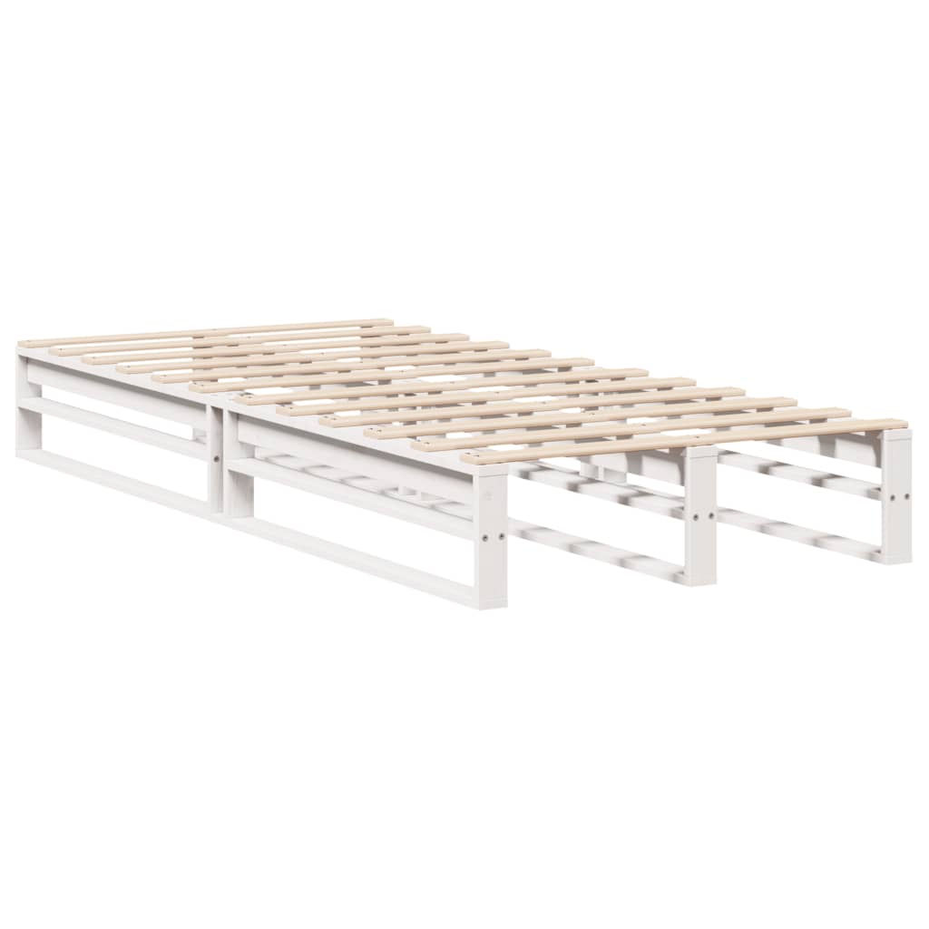 Letto senza Materasso Bianco 90x200 cm Legno Massello di Pino | homemem39