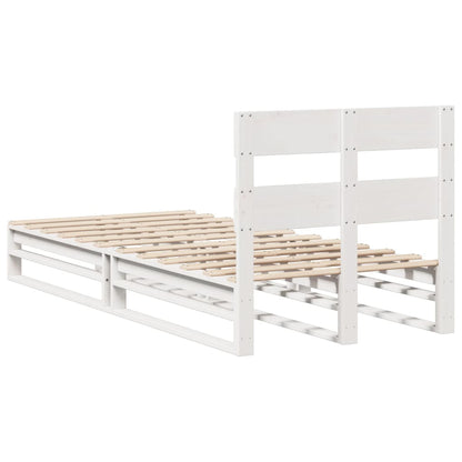 Letto senza Materasso Bianco 90x200 cm Legno Massello di Pino | homemem39