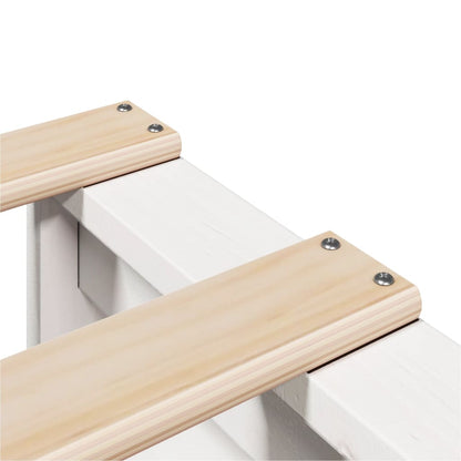 Letto senza Materasso Bianco 90x200 cm Legno Massello di Pino | homemem39