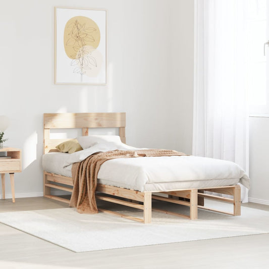 Letto senza Materasso 75x190 cm in Legno Massello Pino - homemem39