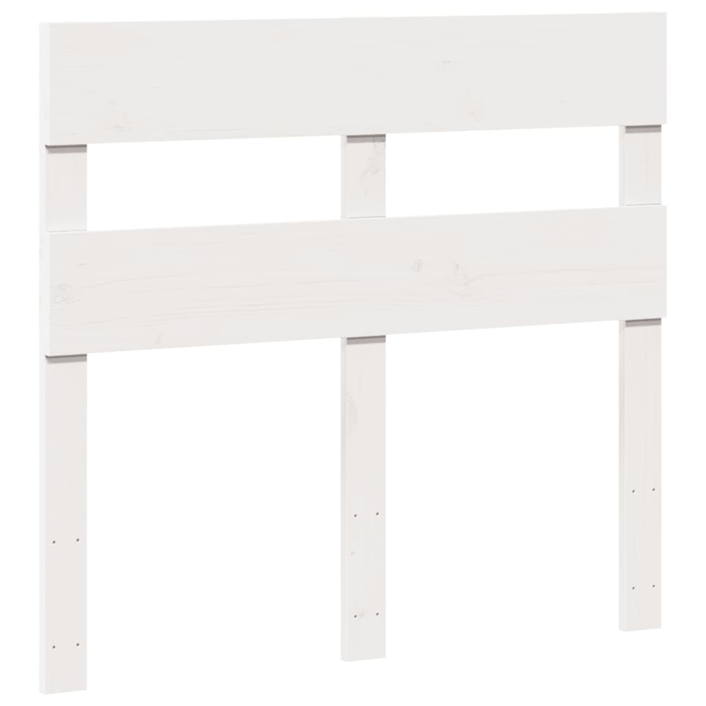 Letto senza Materasso Bianco 75x190 in Legno Massello di Pino | homemem39