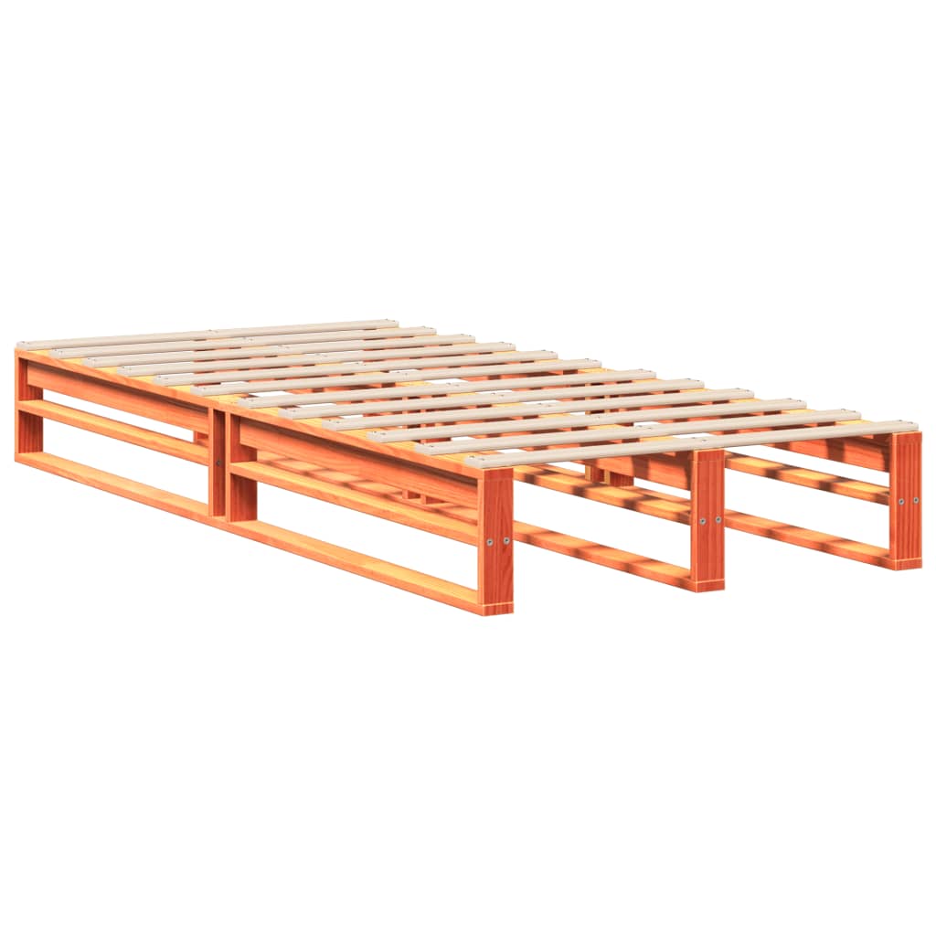 Letto senza Materasso Marrone Cera 90x190 cm in Legno di Pino | homemem39