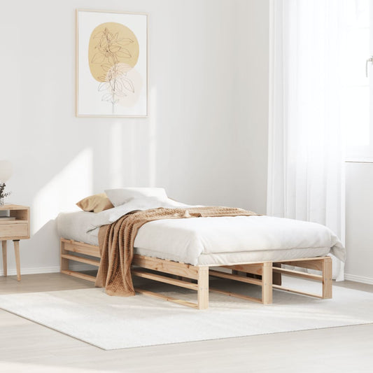 Letto senza Materasso 90x200 cm in Legno Massello di Pino | homemem39
