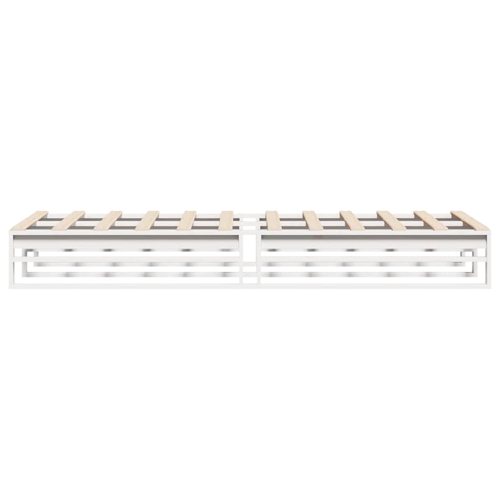 Letto senza Materasso Bianco 90x200 cm Legno Massello di Pino | homemem39