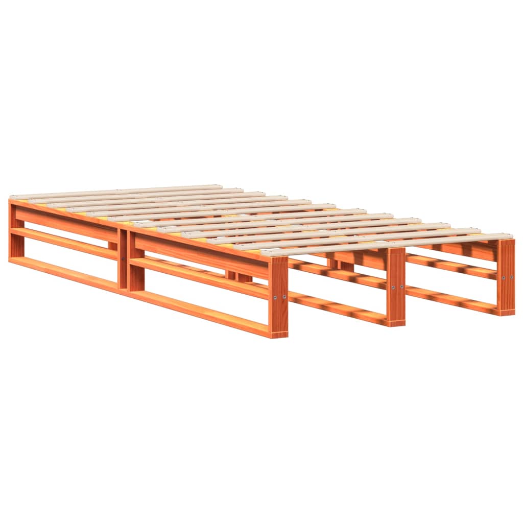 Letto senza Materasso Marrone Cera 90x200 cm Legno di Pino | homemem39