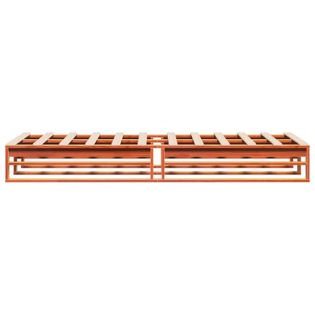 Letto senza Materasso Marrone Cera 90x200 cm Legno di Pino | homemem39