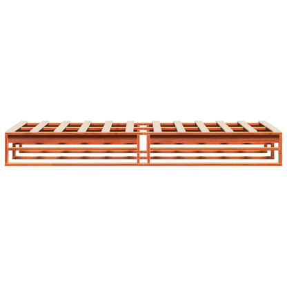 Letto senza Materasso Marrone Cera 90x200 cm Legno di Pino | homemem39