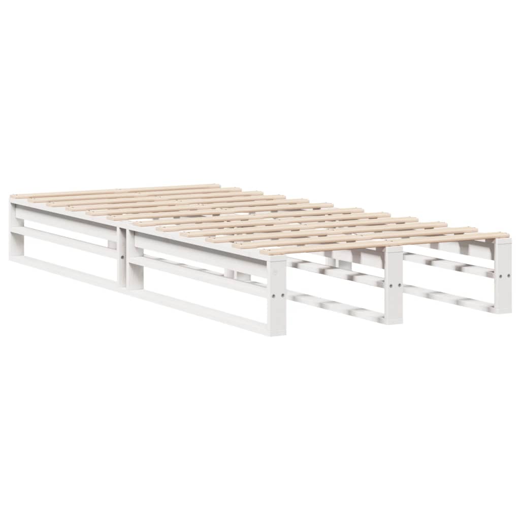 Giroletto senza Materasso Bianco 100x200 cm Legno Massello Pino - homemem39