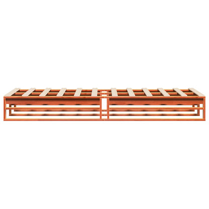 Letto senza Materasso Marrone Cera 100x200 cm in Legno di Pino | homemem39