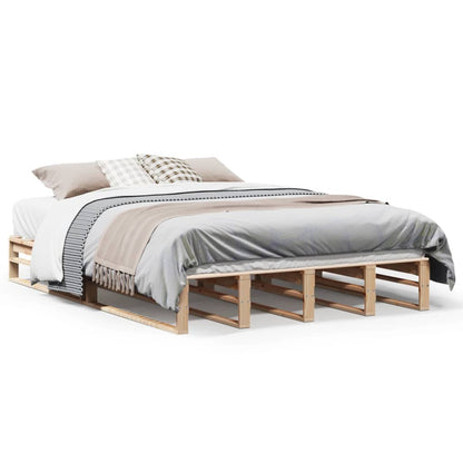 Letto senza Materasso 120x200 cm in Legno Massello di Pino - homemem39