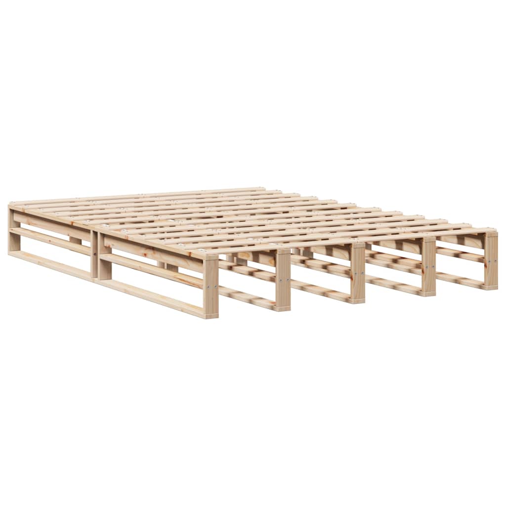 Letto senza Materasso 120x200 cm in Legno Massello di Pino | homemem39