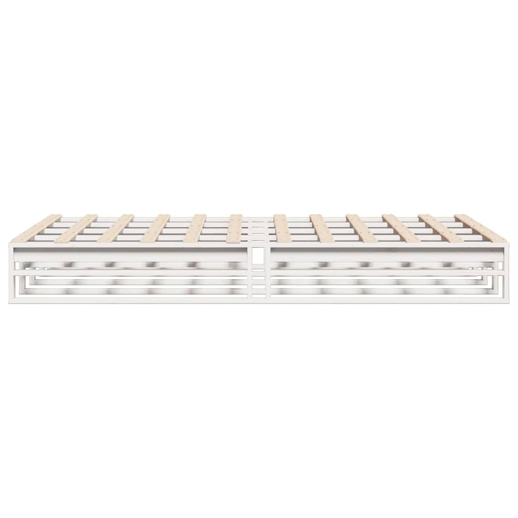 Letto senza Materasso Bianco 120x200 cm Legno Massello di Pino | homemem39