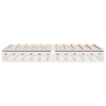 Letto senza Materasso Bianco 120x200 cm Legno Massello di Pino | homemem39