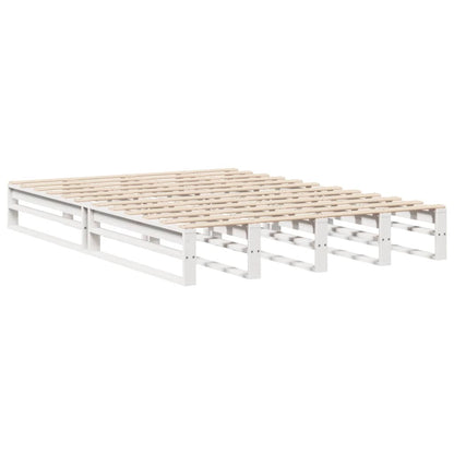 Letto senza Materasso Bianco 120x200 cm Legno Massello di Pino | homemem39