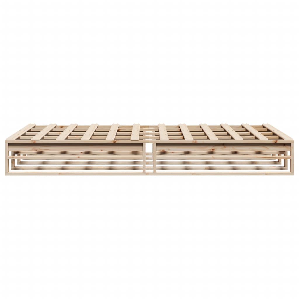 Letto senza Materasso 140x200 cm in Legno Massello di Pino | homemem39