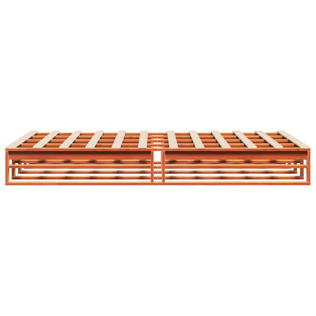 Giroletto senza Materasso Marrone Cera 140x200cm Massello Pino - homemem39