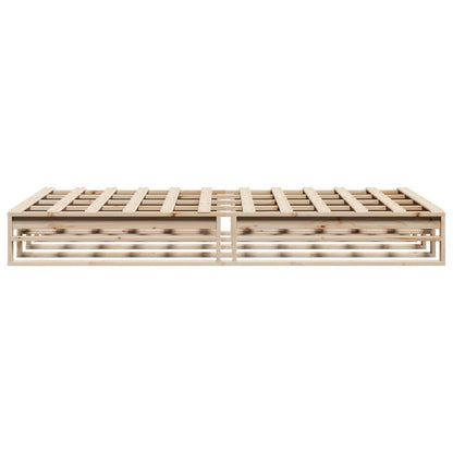 Letto senza Materasso 150x200 cm in Legno Massello di Pino | homemem39