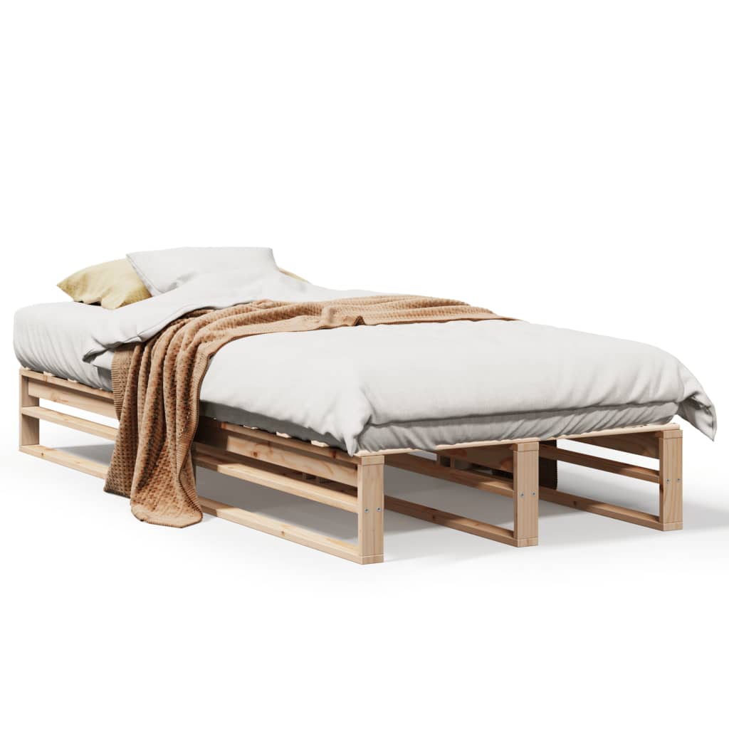 Letto senza Materasso 90x190 cm in Legno Massello di Pino - homemem39