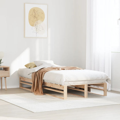 Letto senza Materasso 90x190 cm in Legno Massello di Pino - homemem39
