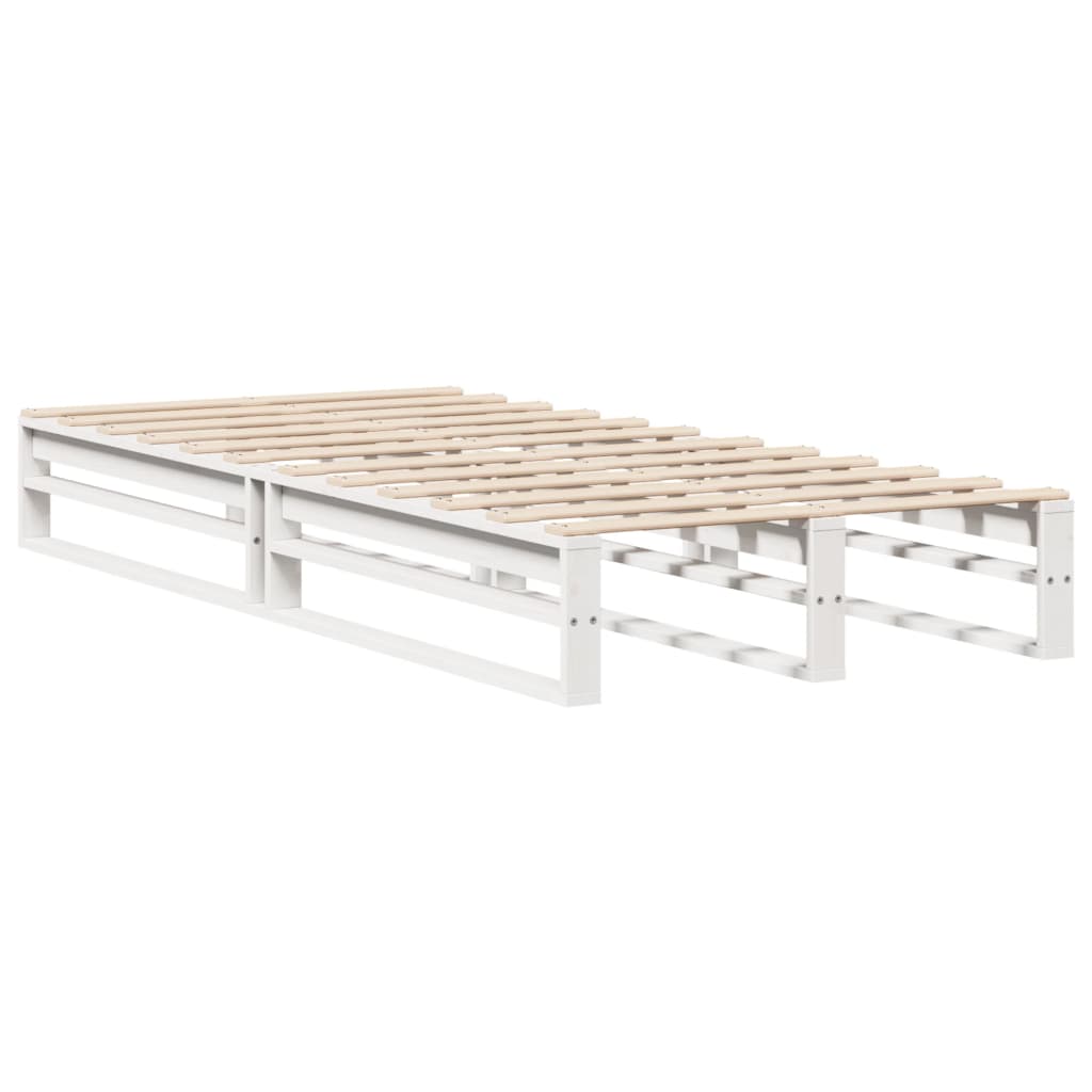 Letto senza Materasso Bianco 90x190 cm in Legno Massello Pino | homemem39