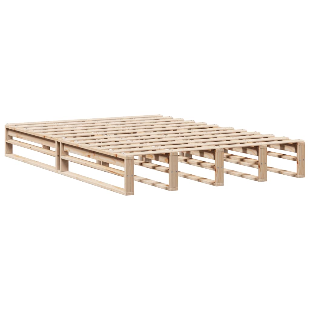 Letto senza Materasso 135x190 cm in Legno Massello di Pino | homemem39