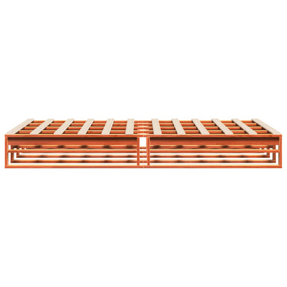 Letto senza Materasso Marrone Cera 135x190 cm in Legno di Pino | homemem39