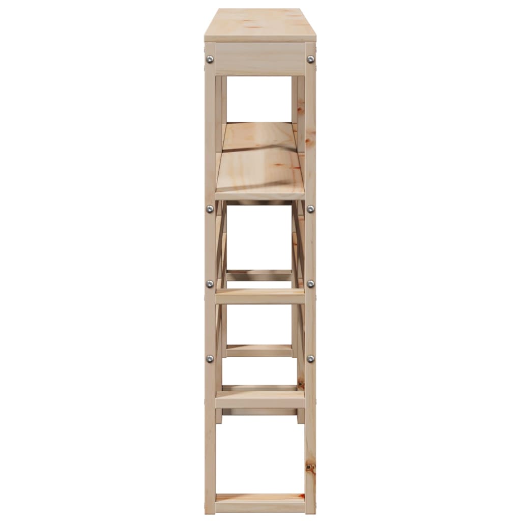 Testiera con Ripiani 160 cm in Legno Massello di Pino