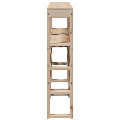 Testiera con Ripiani 160 cm in Legno Massello di Pino