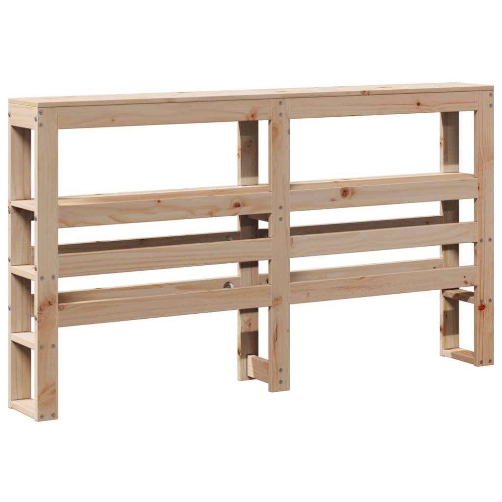 Testiera con Ripiani 160 cm in Legno Massello di Pino - homemem39