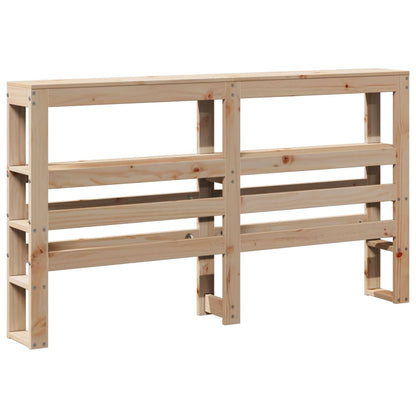 Testiera con Ripiani 160 cm in Legno Massello di Pino - homemem39