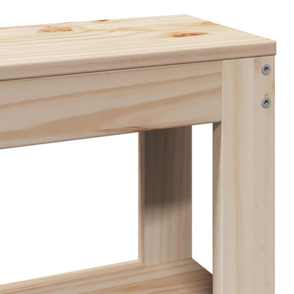 Testiera con Ripiani 160 cm in Legno Massello di Pino - homemem39