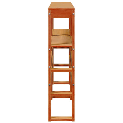 Testiera con Ripiani Marrone Cera 160 cm Legno Massello di Pino - homemem39