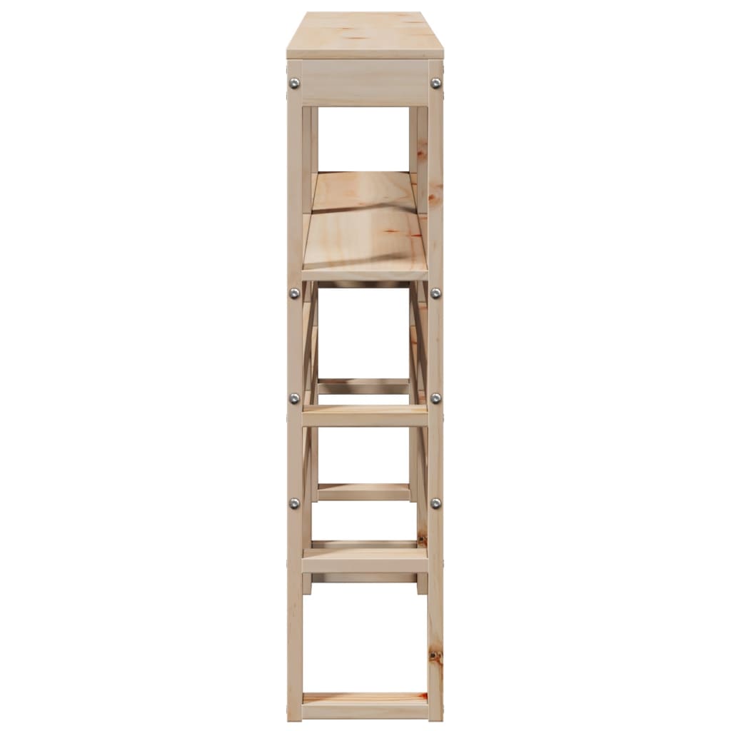 Testiera con Ripiani 150 cm in Legno Massello di Pino - homemem39