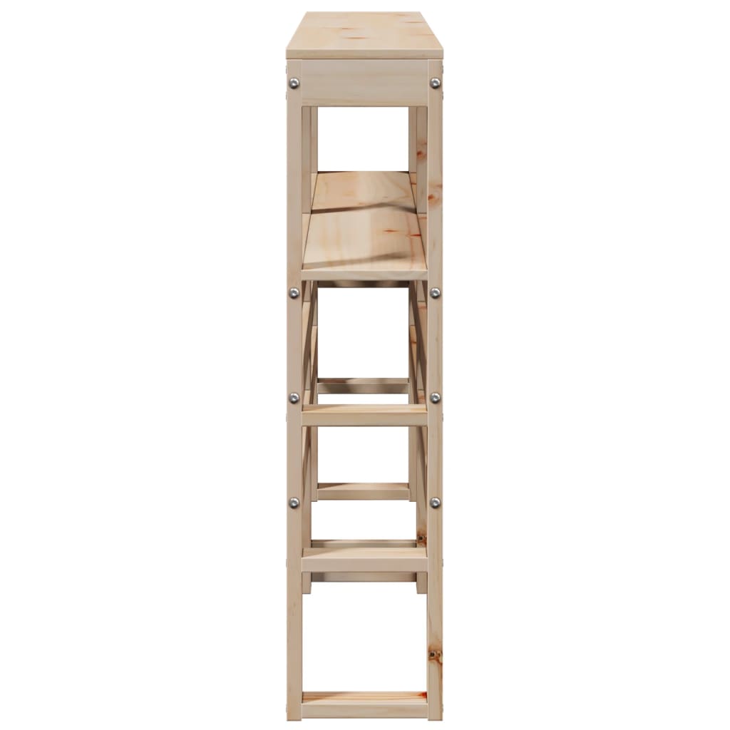 Testiera con Ripiani 140 cm in Legno Massello di Pino