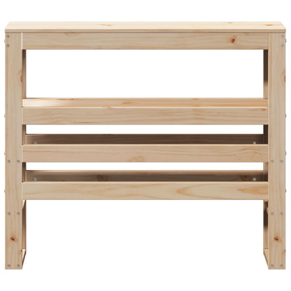 Testiera con Ripiani 75 cm in Legno Massello di Pino - homemem39